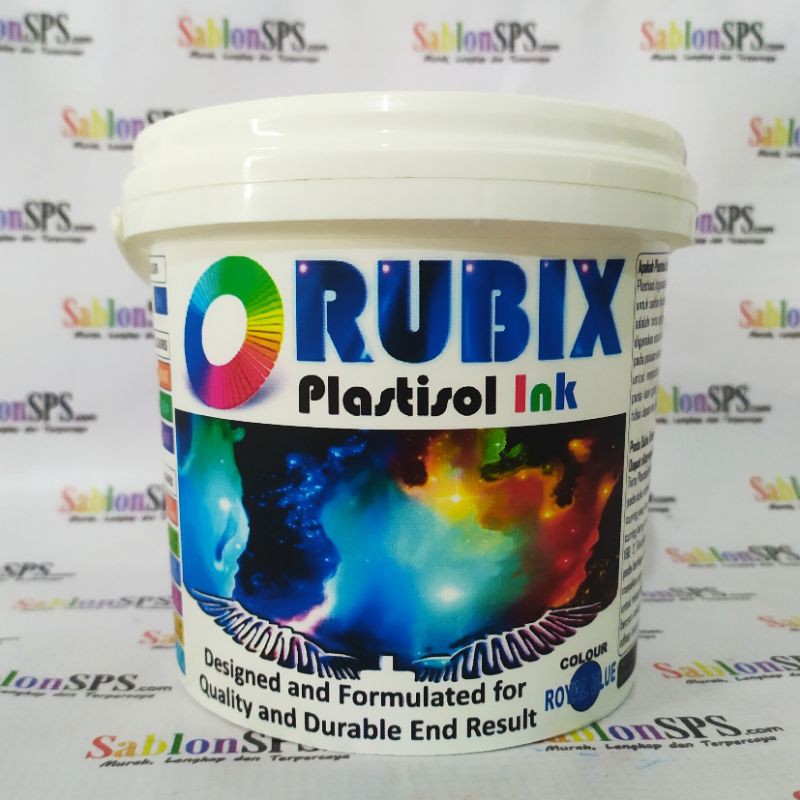 TINTA SABLON PLASTISOL RUBIX ROYAL BLUE BIRU ROYAL 1KG