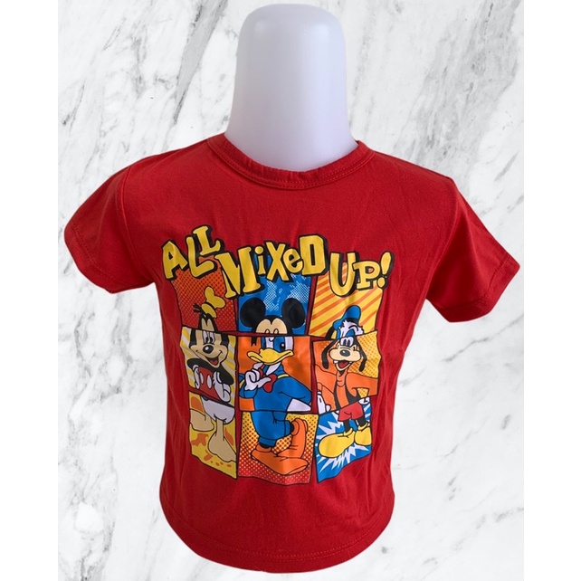GOSIA KIDS - Kaos Atasan Anak Unisex All mix up Mickey | Baju Anak Perempuan Laki Laki Usia 6 Bulan - 5 Tahun | Gratis Ongkir | Bisa Cod