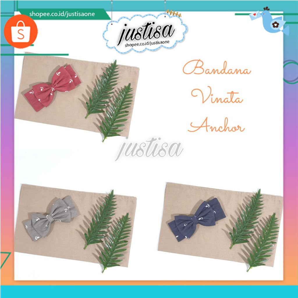 Promo !! BANDANA VINATA MOTIF ANCHOR - BANDANA VINATA BABY - BANDANA BABY VINATA MOTIF ANCOR - BANDANA BABY