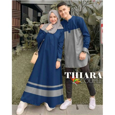 KANAYA Set Pasangan Couple Gamis Muslim Model Terbaru Tren Lebaran 2020