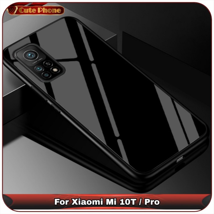 Casing Hard Soft Case Xiaomi Mi 10T Mi10T Pro Tempered Glass Case