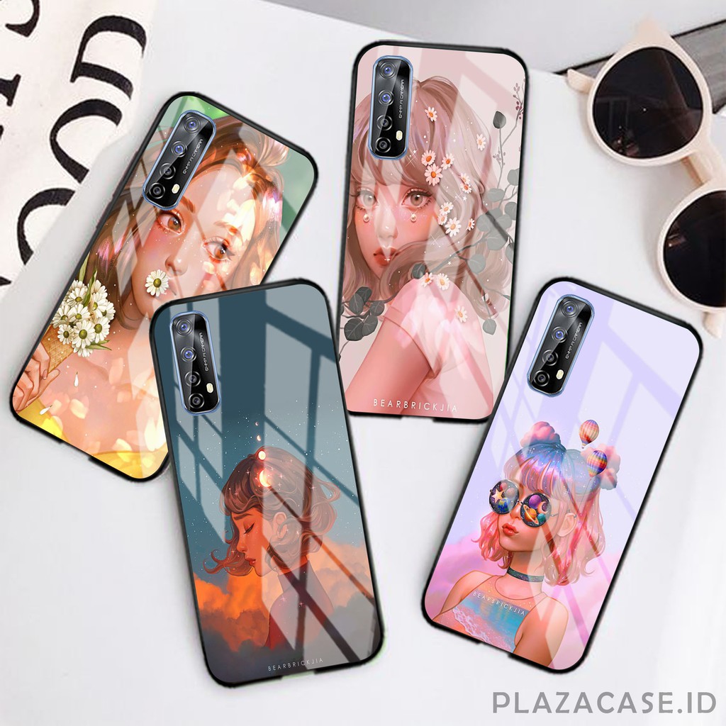 Girls Softcase Glass [K69] for REALME 7 Y20 A53 RENO 4F REDMI 9C C17 RENO 4 REALME 7i Y50 A73