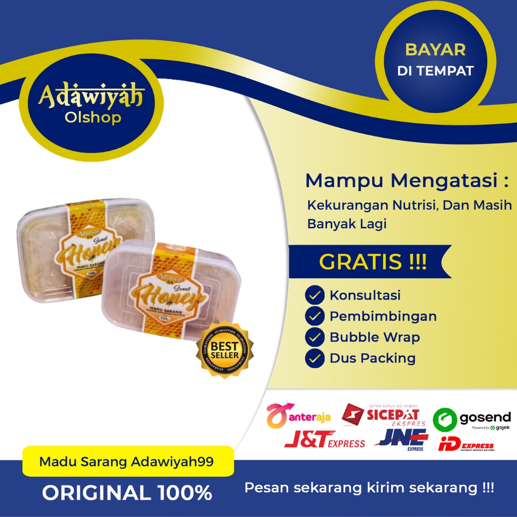 

MADU SARANG/MADU MURNI/MADU HUTAN ASLI MURNI 250GR ASLI