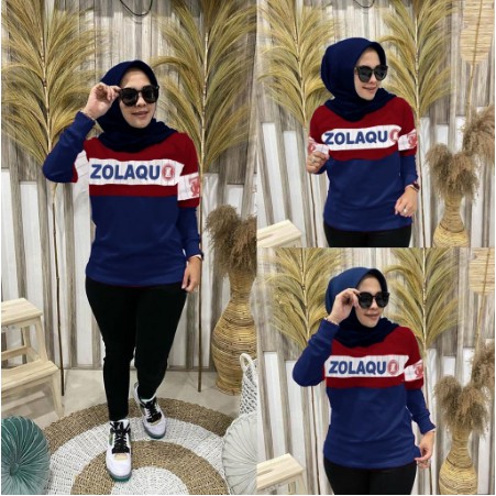 atasan Zolaku Katun Paris Wanita/Baju Olahraga Wanita/baju olahraga Wanita