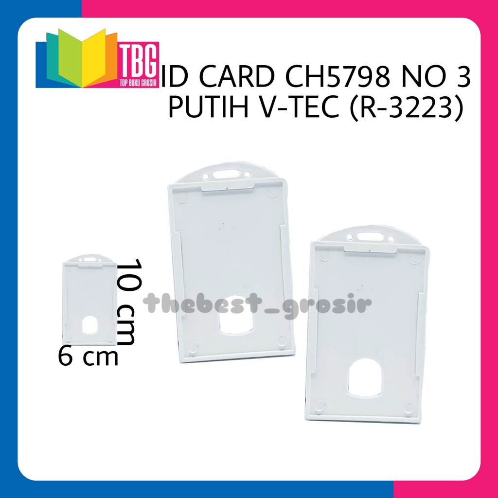 

1 PCS ID CARD CH5798 NO 3 PUTIH V-TEC / TEMPAT ID CARD / ID CARD HOLDER (R-3223)
