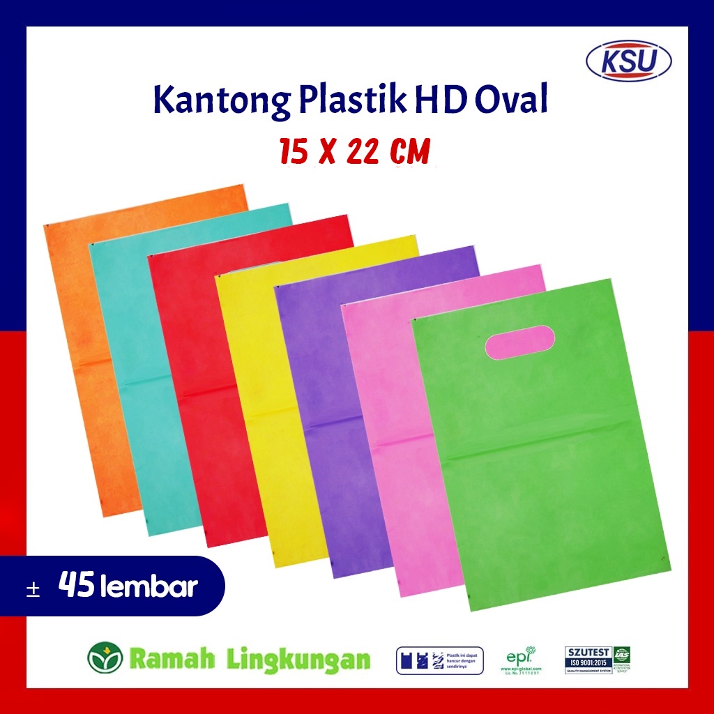 [15] Kantong Hd Oval polos uk 15/Kantong plastik warna/kantong plastik aksesoris