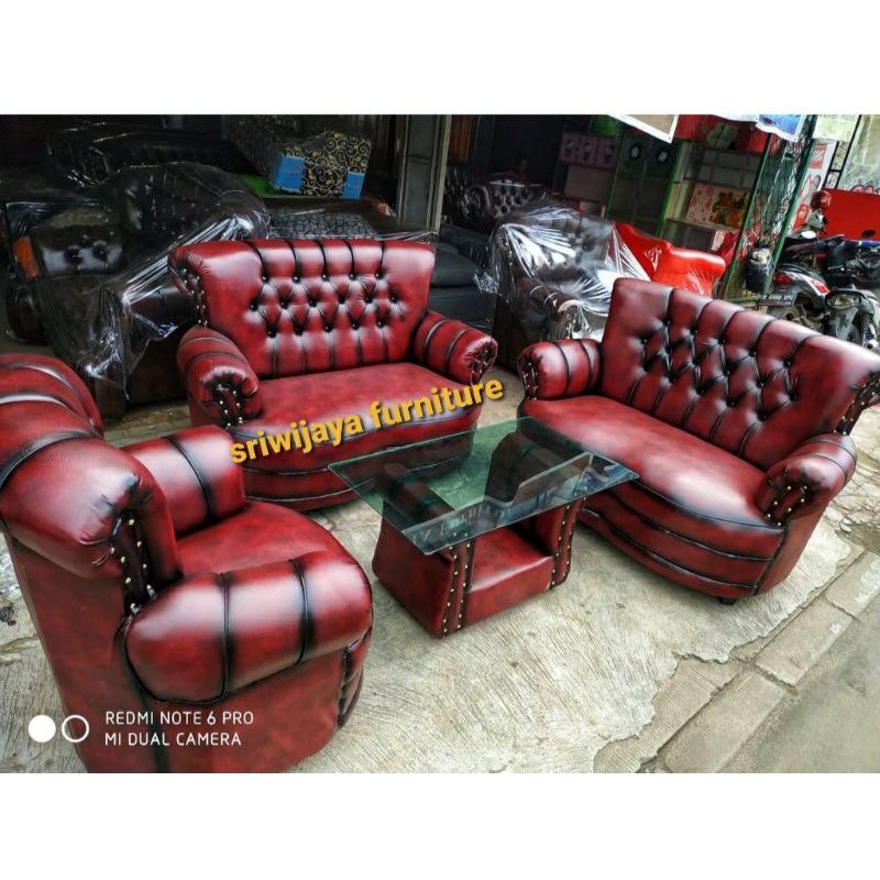 SOFA WOSH 221 / SOFA JAGUAR 211 BONUS MEJA HARGA PABRIK