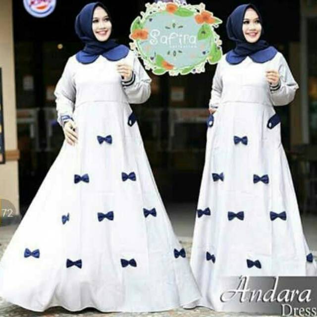 ANDARA GAMIS MUSLIM PITA JAHIT/ MAXI DRESS MUSLIM/GAMIS WANITA/GAMIS DAILY