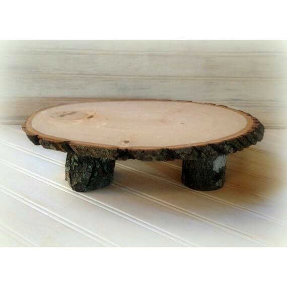 Wood log tinggi 10 cm bahan craft dekorasi wooden cake stand dll