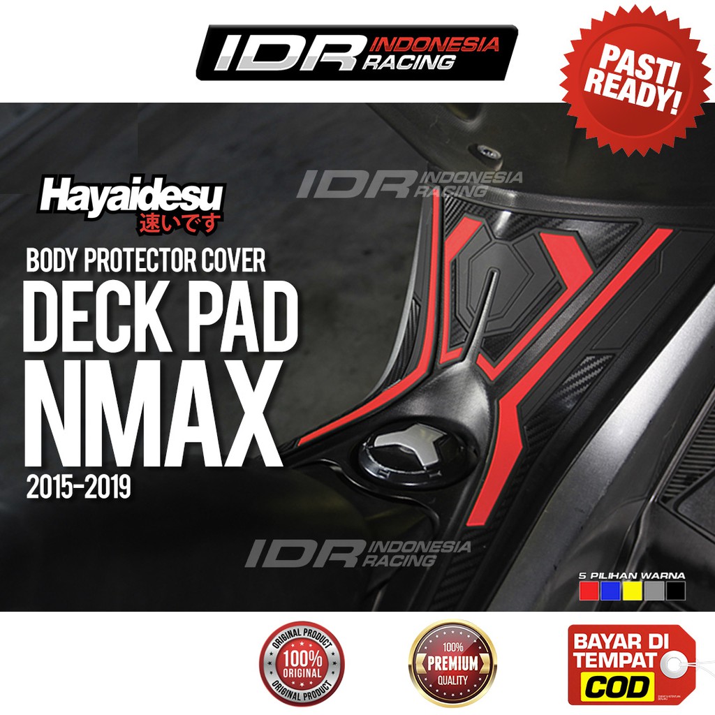 Deck Pad NMAX 2015 2019 Hayaidesu Kiri Kanan Stiker 3D Yamaha