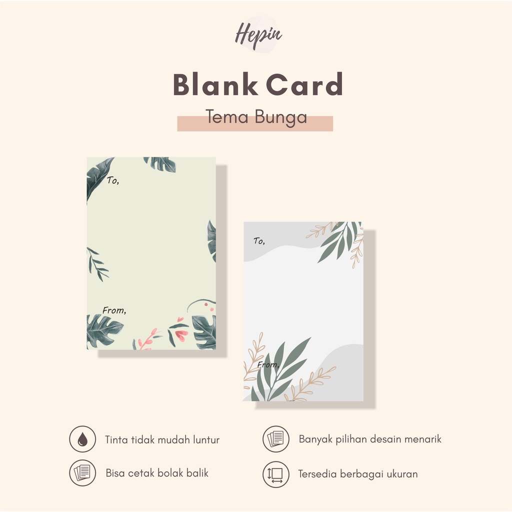 

blank card murah Tema BUNGA