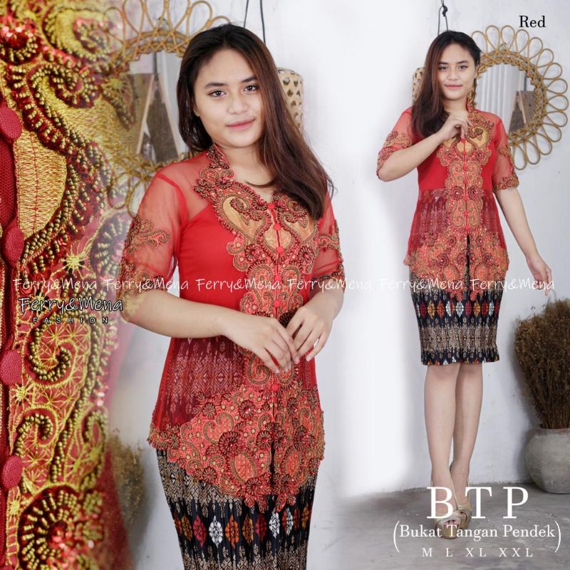 Kebaya bordir melati//kebaya payet pendek//kebaya payet modern