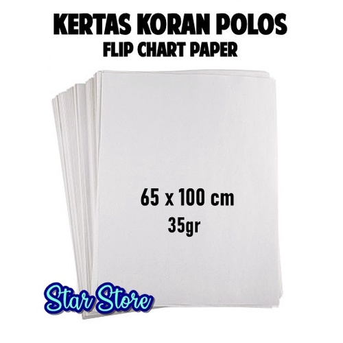 

Kertas Koran / Kertas Buram Polos / Kertas Papan Tulis Flip Chart 35gr