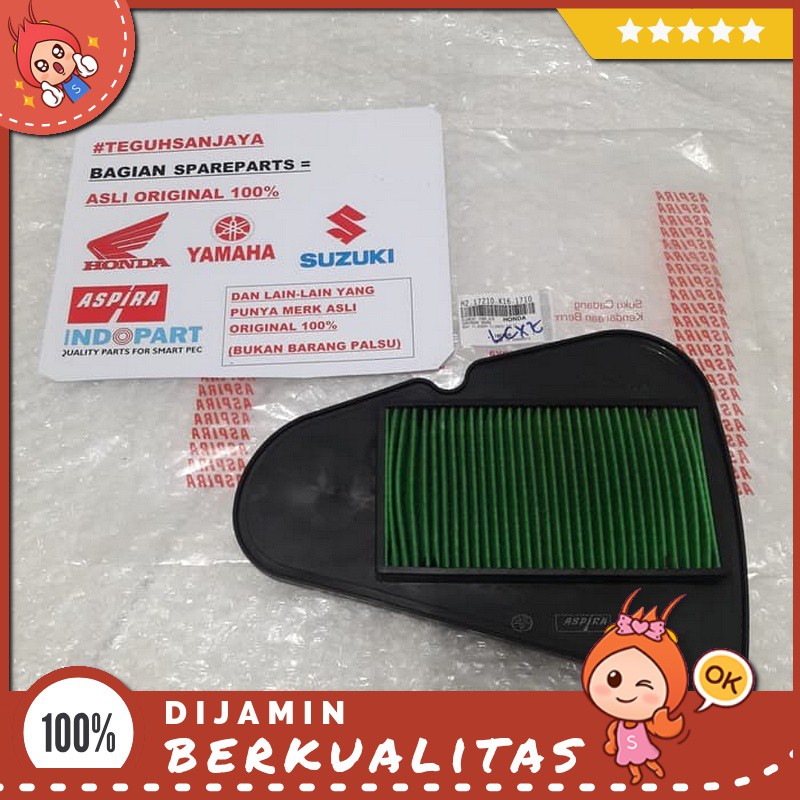 Filter / Saringan Udara Hawa Honda Beat Fi / Scoopy Fi / Vario 110 Fi Aspira Sparepart Motor Murah