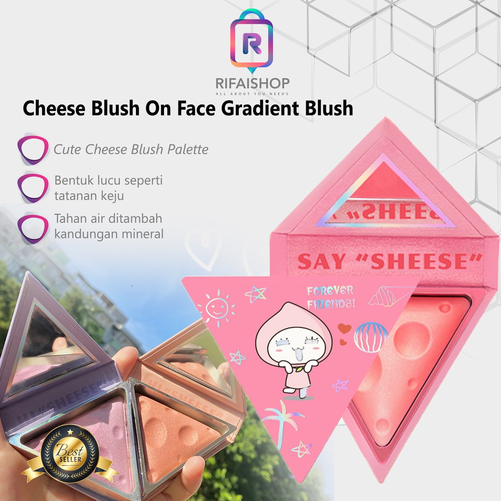 Cheese Blush On Face Gradient Makeup Blush Waterproof Pink & Netral