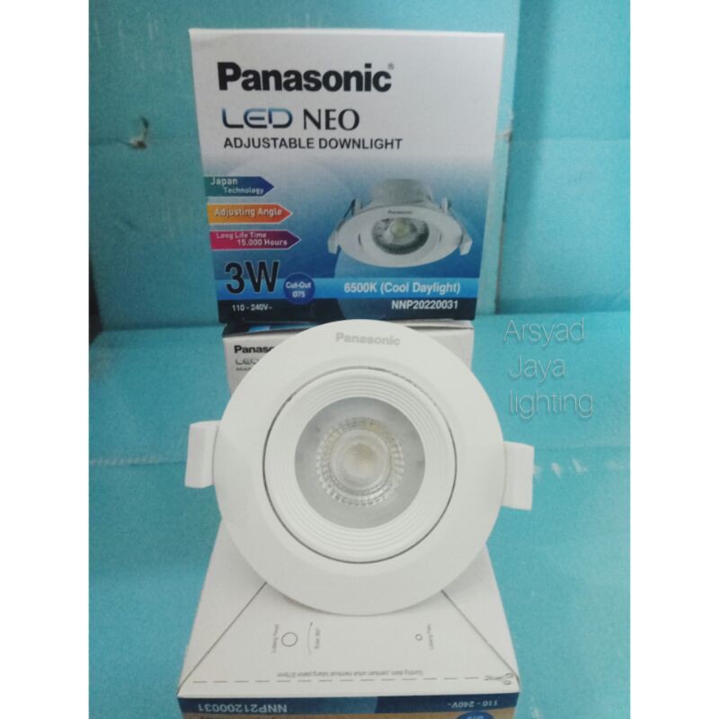 Lampu downlight Spotlight Panasonic LED/COB 3 watt (WARNA putih)