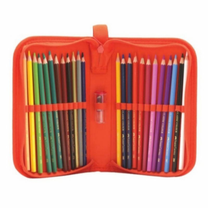 

Colour Pencils Set 24 warna Faber Castell / Pensil warna Faber Castell 24 warna Classic + Serutan