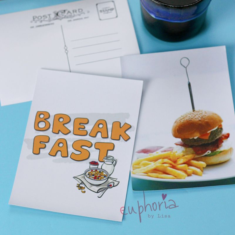 

Postcard Breakfast & Burger (Kartu Post / Kartu Ucapan)