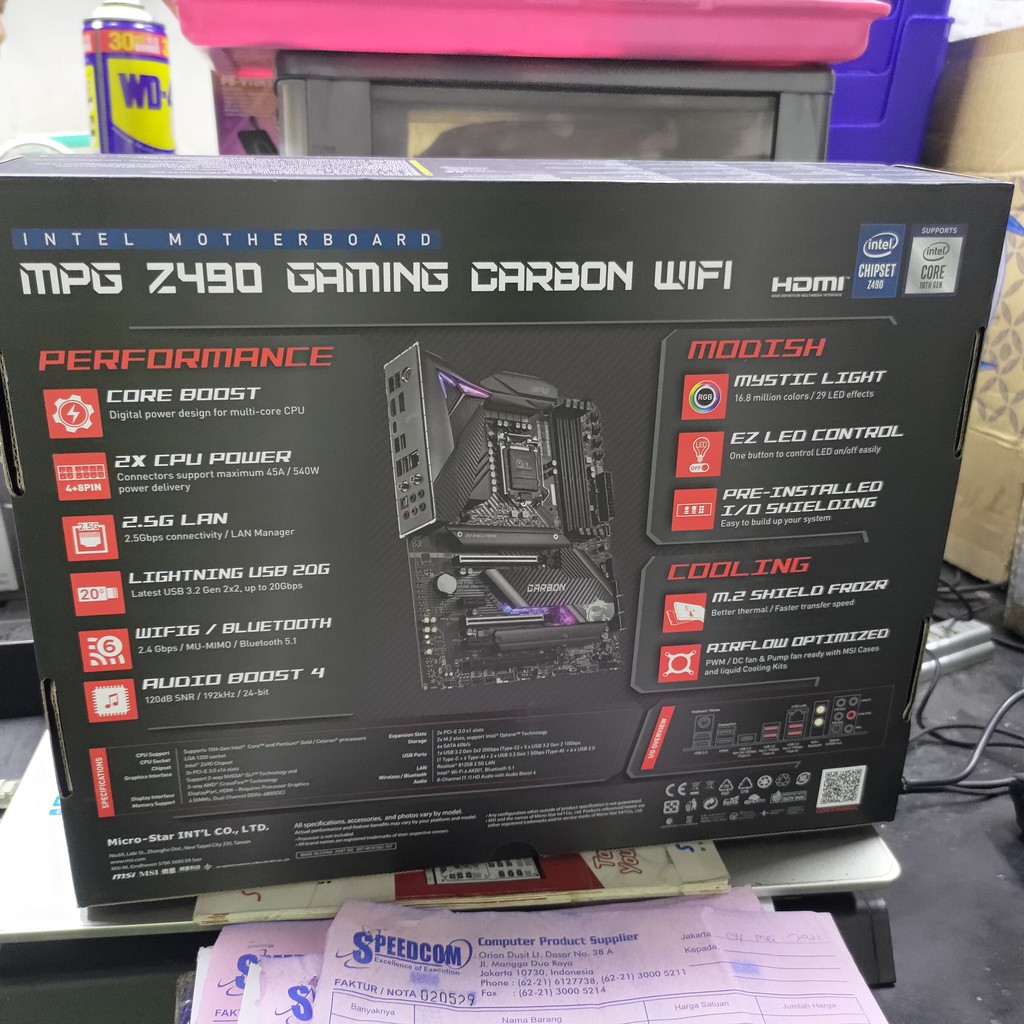 MSI MPG Z490 Gaming Carbon WIFI 1200