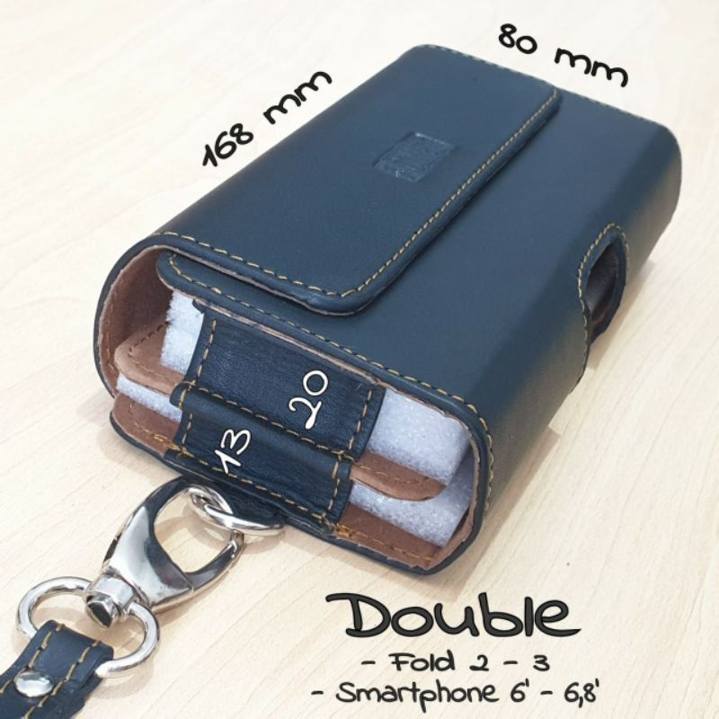 pouch hp double Fold 2 - 3 - 4 - 5 - 6 - 7 dan smartphone 6' - 6,8'
