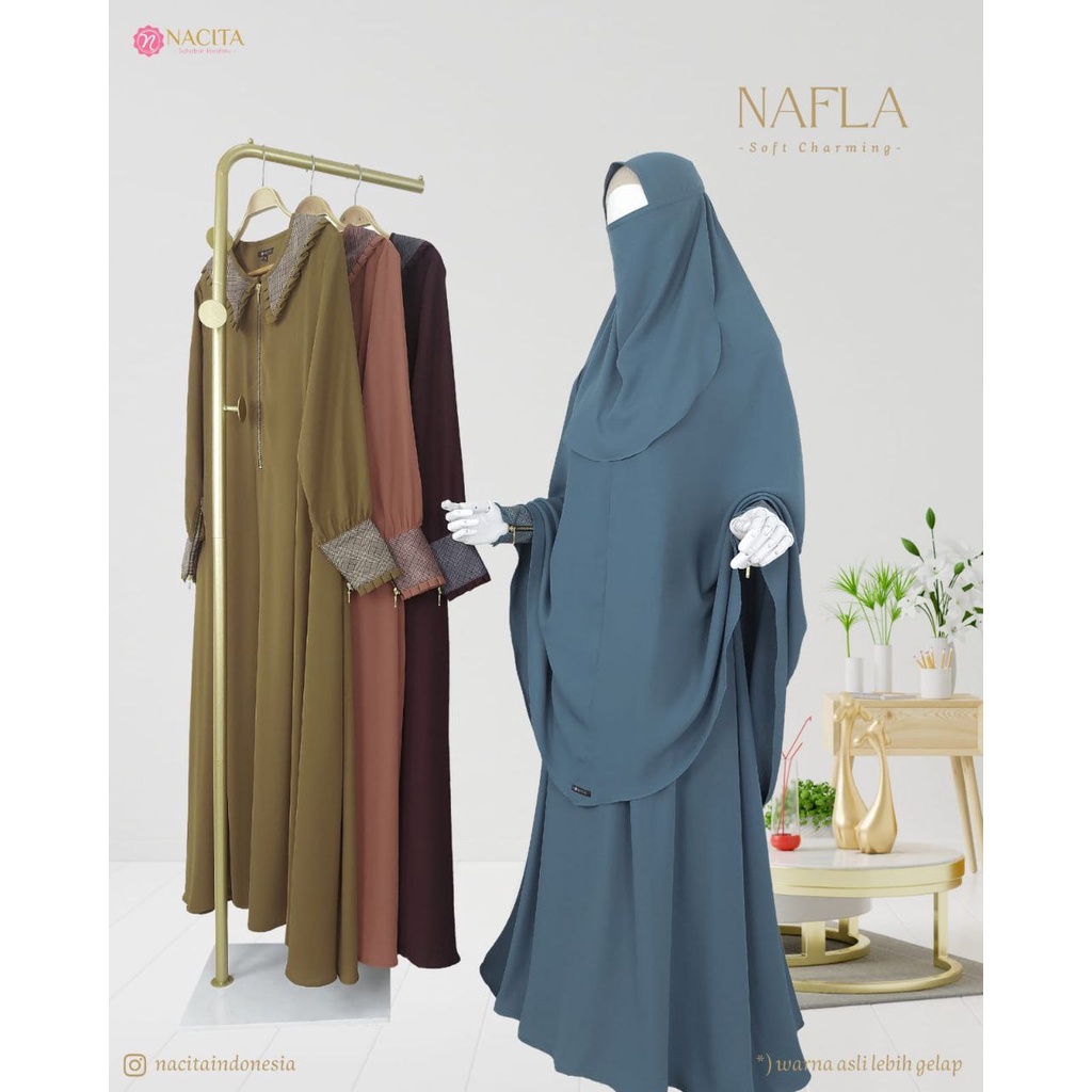 Nafla Set Gamis Syari By Nacita Soft Charming