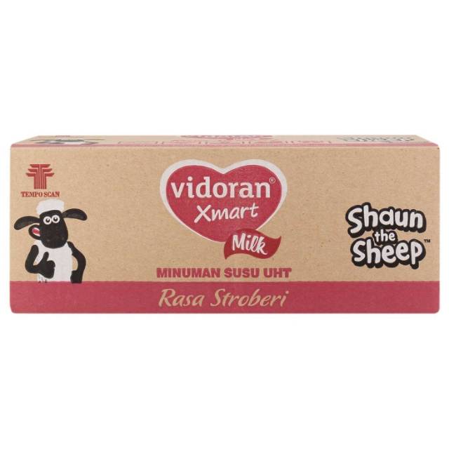 

Vidoran Kids Milk UHT Strawberry 180mL Carton ( Isi 24Pcs ) 1 Dus 1 Karton Susu Kotak