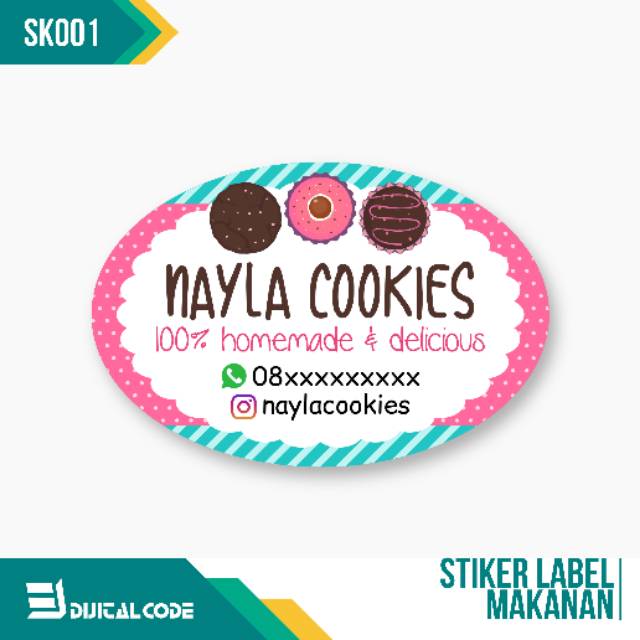 

SKO01 Stiker Label Oval Untuk Kemasan Kue Toples Bungkus Plastik