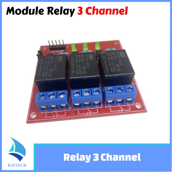 Relay Module 3 Channel Modul Relay 5V 10A 3 Channel With Optocoupler