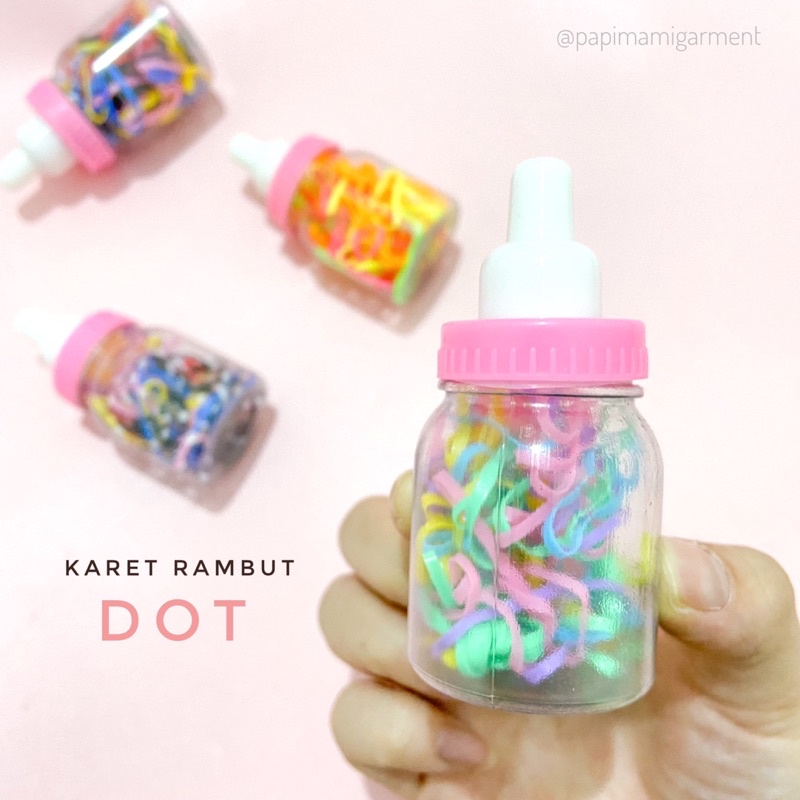 Karet Kunciran Rambut Anak Dot Unyu Warna Warni