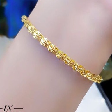 Xuping Perhiasan Gelang Tangan Wanita Lapis 24K G534D