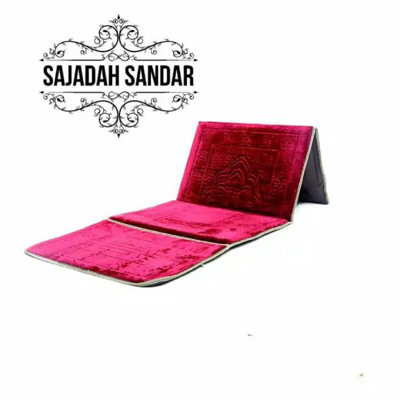 Sajadah Sandar Asyraf Premium / Sajadah Sandar Lipat Portable Original