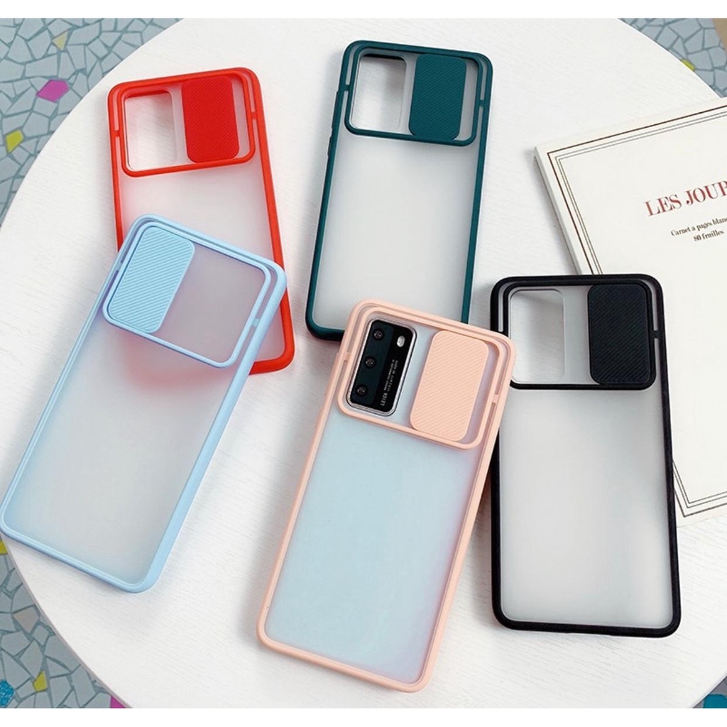 Case [ SAMSUNG a51 a71 a01 a31 a01 core ] SLIDE CAMERA CASE PROTECTION CANDY MATTE