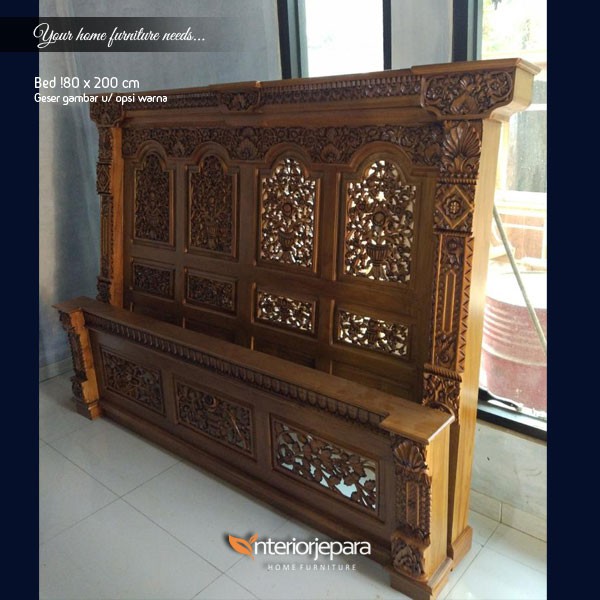 Tempat Tidur Ukiran Gebyok Kudusan_Dipan Ukiran Klasik Nusantara