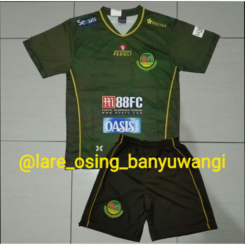 SETELAN DEWASA TIRA PERSIKABO 2019 HOME HIJAU ARMY JERSEY CELANA LIGA 1 PRINTING TERBARU