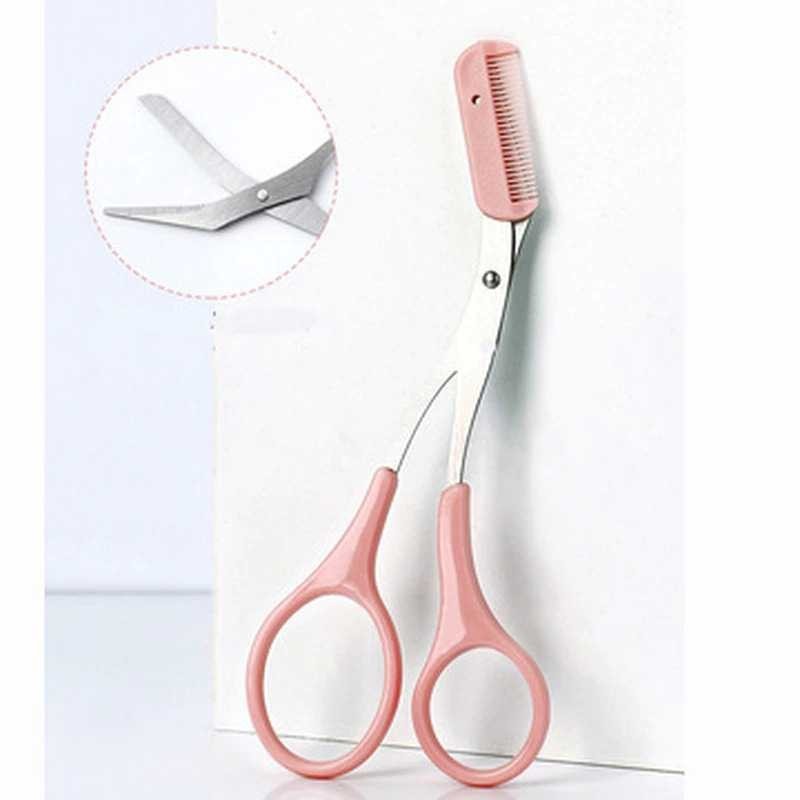 Gunting Cukur Alis Mata Eyebrow Trimmer Scissor Comb