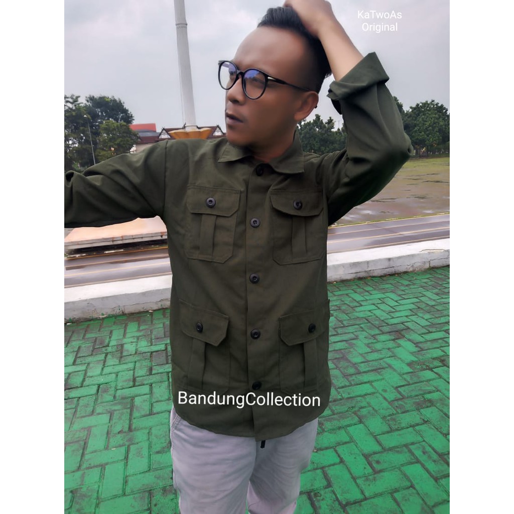 ADAMS JAKET_HIJAU ARMY SK2_JAKET PARKA PRIA TERLARIS