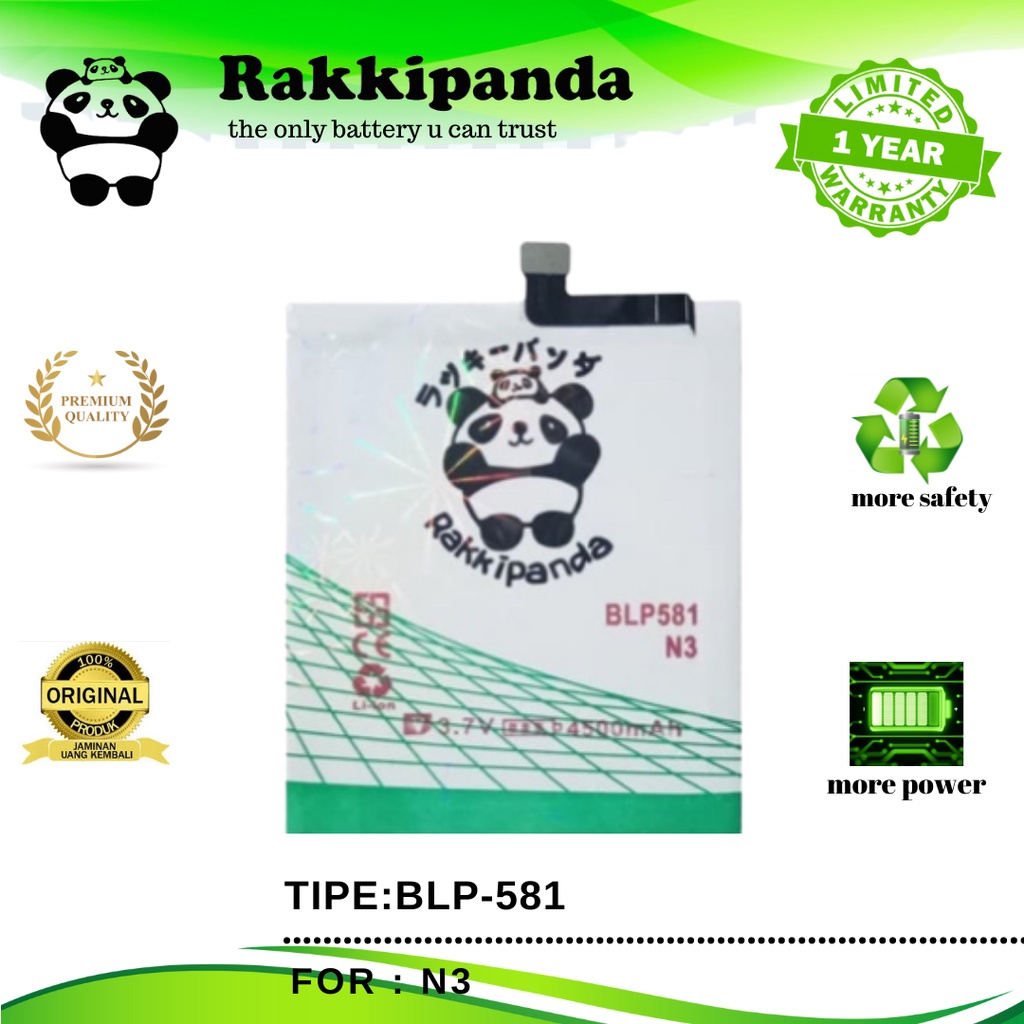 (R/K)- RakkiPanda - BLP581 BLP 581 N3 Batre Batrai Baterai