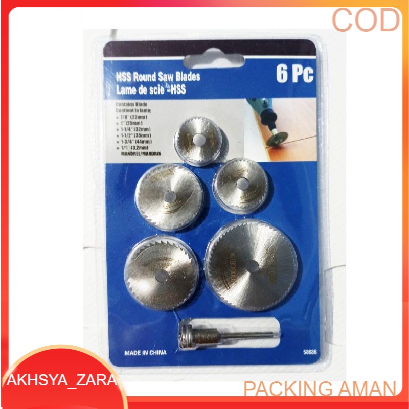 Mata Bor Pisau Gerinda Gergaji Potong Kayu Startool Round Saw Blades 6 PC