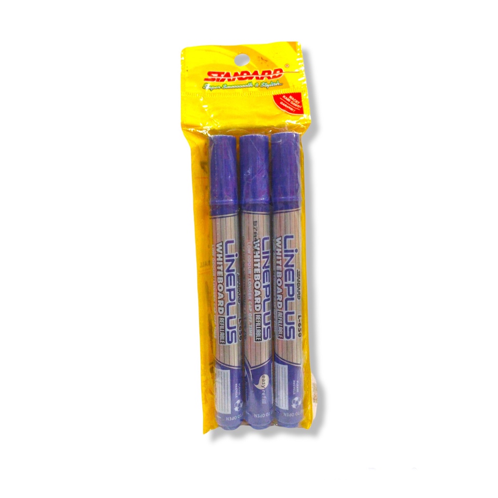 

Spidol White Board Standard White Board Marker Standar Lineplus L-650 Tinta Biru Set 3 - SHABG