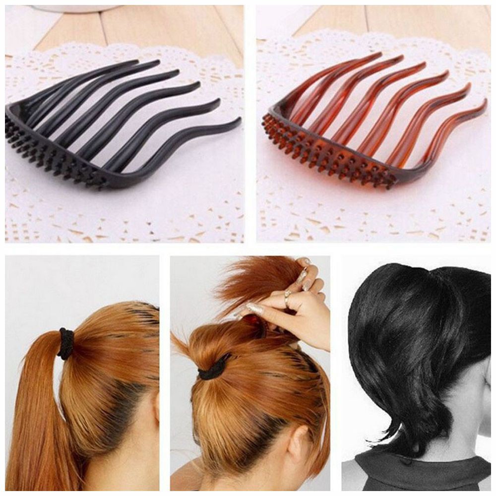 [Bayar Di Tempat]Hot Sale Durable Ponytail Hair Clip Bumpits Bouffant Comb Volume Inserts