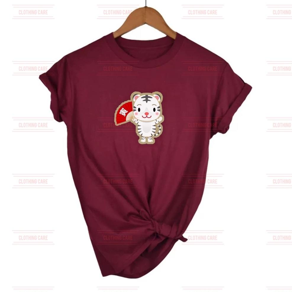 [PROMO AFK87] COD Kaos Atasan Dewasa Wanita Imlek Kaos Imlek 2022 Kaos Chinese New Year Kaos Imlek M