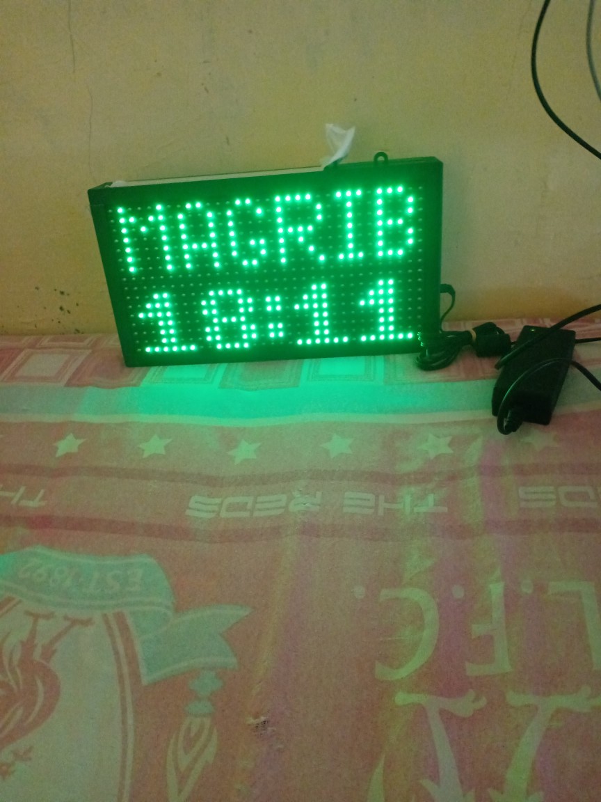 Jam Jadwal Waktu Shalat Digital Plus Buzzer