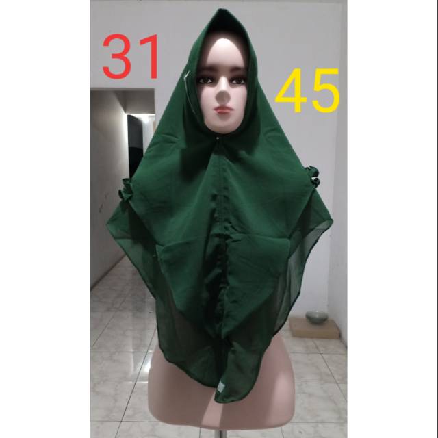 KERUDUNG JILBAB INSTAN CERUTI STANDAR 2 LAYER model 31