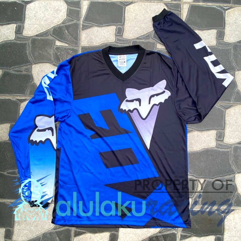 Jersey, Celana, Sarung Tangan &amp; Sepatu Fullprint with Protectors Fullset MX Trail Motocross - Paket Bundling FOCTFG060106-F41