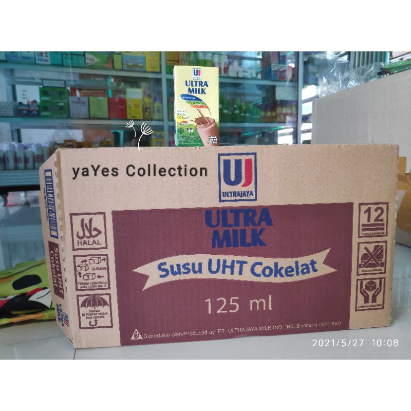 Susu Ultra Milk UHT Coklat Cokelat Stroberi 125 ml Halal susu cair kotak anak