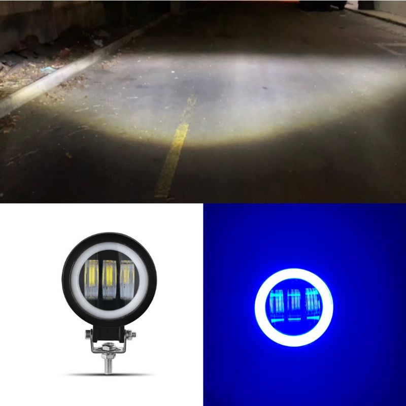 Lampu Tembak Sorot LED CWL 3 Mata Lensa 6D 40watt cree angel Eye Round Bulat