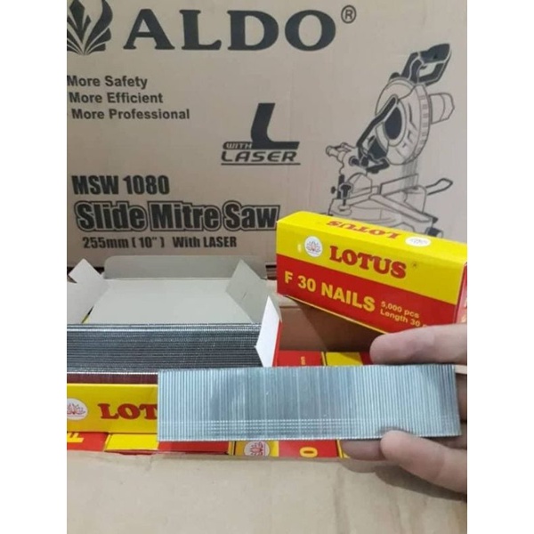 

Refill Isi Staples Paku Tembak Jok Motor Gun Tacker F30 Air Nailer Gun 30mm
