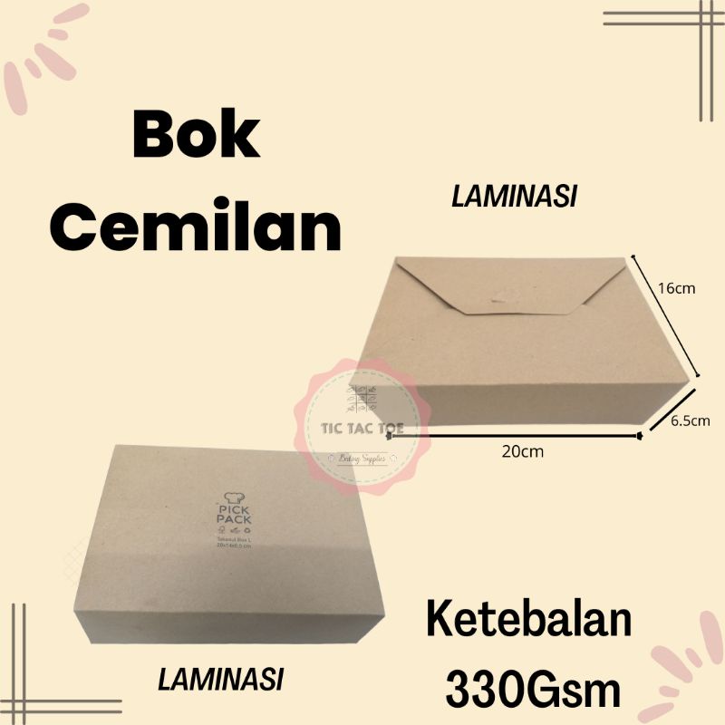 Lunchbok / Lunch Bok / Bok B Kraft / Bok Cemilan uk.L  / Box cemilan Pick-Pack