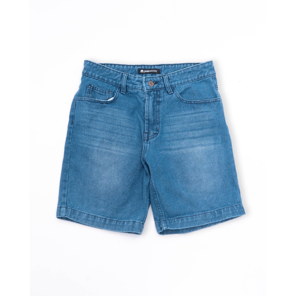 PLAIN Short Denim Washed - Classic Blue Washed