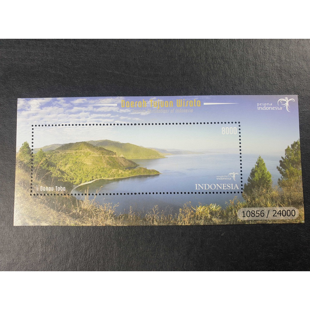 

Perangko Souvenir Sheet Daerah Tujuan Wisata Danau Toba 2017